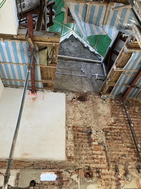 Blick vom Erdgeschoss bis in den Dachstuhl | Foto: gro