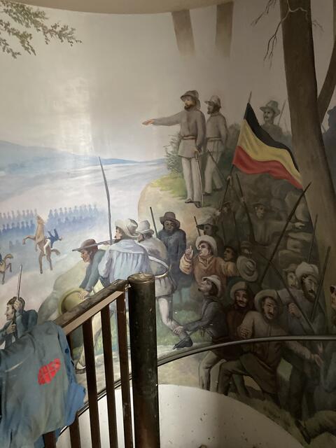 Das Wandbild in der Gastronomie ist noch vorhanden. | Foto: gro