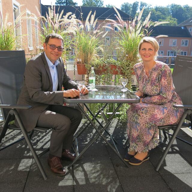 Antrittsbesuch von Karen Evers bei Oberbürgermeister Klaus Muttach