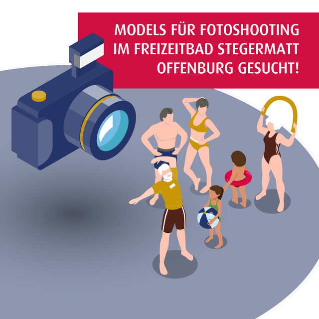 Die Stadt Offenburg sucht Fotomodelle, die für eine Image- und Werbekampagne für das Freizeitbad Stegermatt eingesetzt werden. | Foto: Grafik: Entweder Ott/Stadt Offenburg