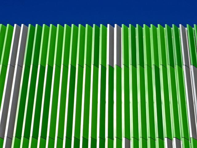 Fassadenausschnitt des Parkhaus Zentrum West in Offenburg. | Foto: Alfred Schramm