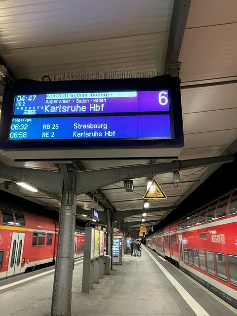 Um 4.47 Uhr geht es von Offenburg zunächst nach Karlsruhe. | Foto: ag