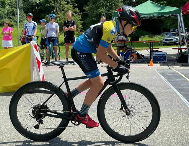 Ben Hoferer schrammte bei seinem Zeitfahrdebüt als Vierter haarscharf am Podest vorbei | Foto: Alex Hoferer
