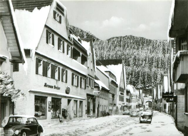 Die Oppenauer Haupstraße damals um 1970 | Foto: Stadtarchiv Oppenau