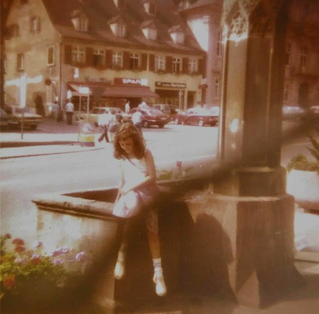 Schnappschuss am Rossbrunnen Offenburg in Höhe des Stadtbuckel, 1972 | Foto: Manuela Kottlewski