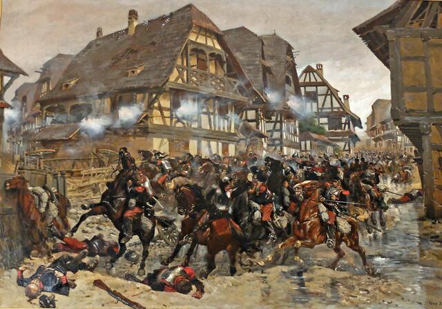 Folgenschwer und mit hohen Verlusten verbunden, war der sogenannte Angriff der französischen Kürassiere mit 1.200 Reitern. Deren Angriff wurde bei Morsbronn vollständig aufgerieben und kostete vielen das Leben.  | Foto: Alfred Schramm