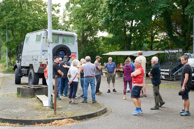 Treffpunkt am alten Grenzübergang bei Wintersdorf | Foto: (c) Gerhard Große