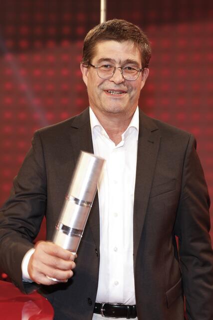 Richard Grohe nahm den Deutschen Gründerpreis stellvertretend für seinen Vater entgegen. | Foto: Franziska Krug für Deutscher Gründerpreis