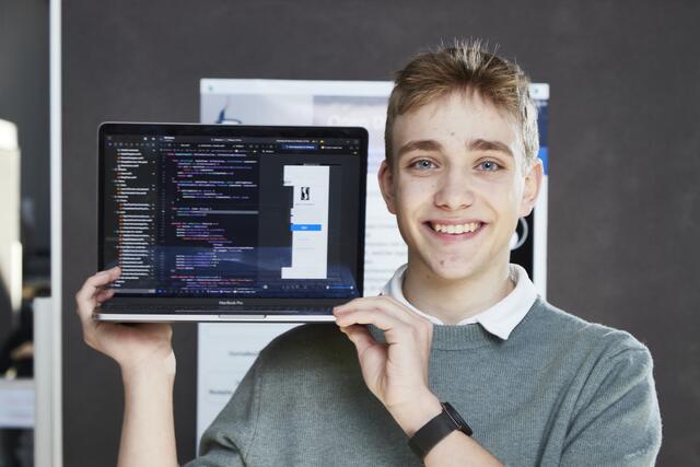 Zweiter Platz Informatik: Maximilian Kopp, Schiller-Gymnasium Offenburg: open digital store | Foto: Sick