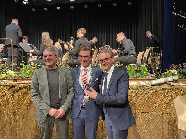 Gregor Bühler mit seinen Amtskollegen aus Kehl und Lahr, Wolfram Britz (l.) und Markus Ibert (r.) | Foto: mak