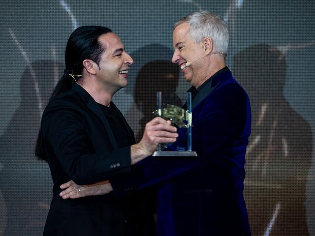 „Luschd-Objekt“ Bülent Ceylan (links) und Moderator Thomas Hermanns | Foto: Radio Regenbogen