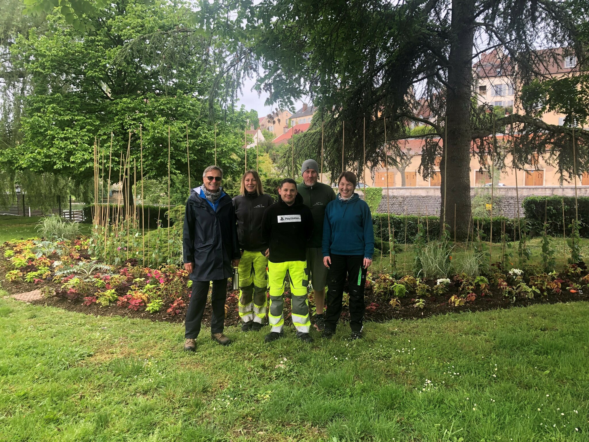 Buntes Beet in Dole Lahrer Gärtner in der französischen Partnerstadt
