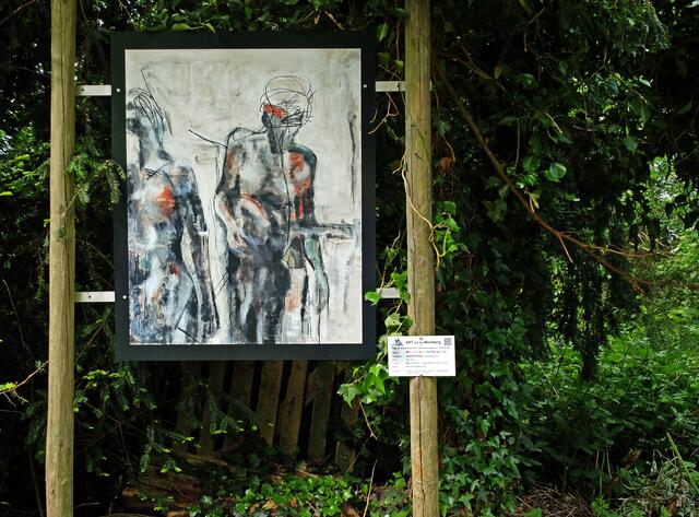 Diese Kunst-Grafik mit dem "Gitarristen" wurde von Frau Isabella Simíc (siehe auch: www.isabellasimic.de) angefertigt.   | Foto: Alfred Schramm