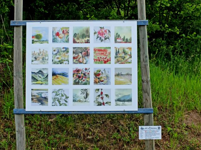 Diese Collage nennt sich:  "Unsere wunderbare Welt zu allen Jahreszeiten". Die Aquarelle wurden von Frau Gerlinde Herold gemalt. | Foto: Alfred Schramm