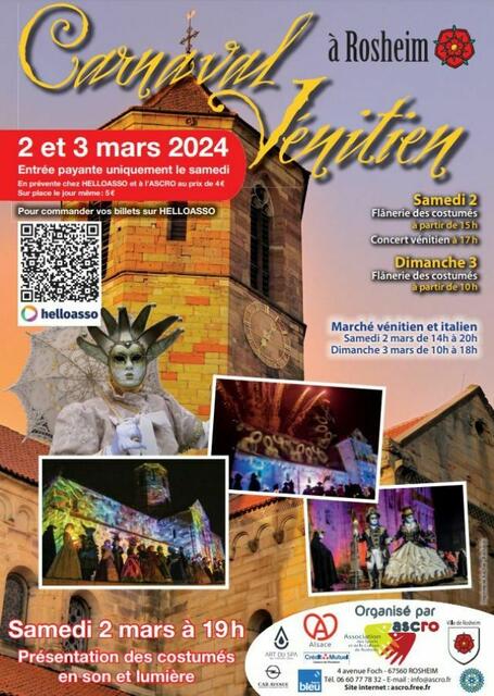 Plakat zum "Carnaval Venitien"  | Foto:  Stadt Rosheim und die ASCRO