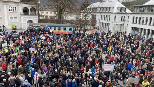 Die Teilnehmer der Kundgebung in Lahr kamen aus der südlichen Ortenau. | Foto: gro
