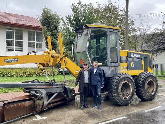 Bürgermeister Mykhailo Tsiryk (l.) und Bürgermeister Bruno Metz  | Foto: Stadt Ettenheim