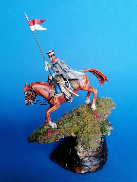 Hier sieht man eine sogenannte Modell-Vignette, die einen polnischen Lanzenreiter aus der Napoleonischen Zeit darstellt. | Foto: Alfred Schramm