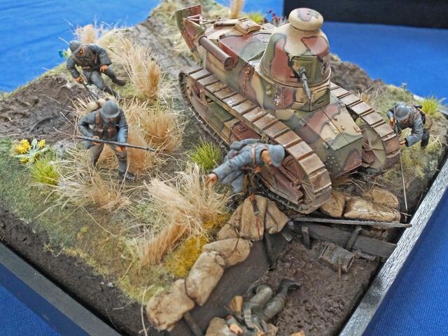 Das Modell eines  französischen Renault FT aus dem 1. Weltkrieg. | Foto: Alfred Schramm