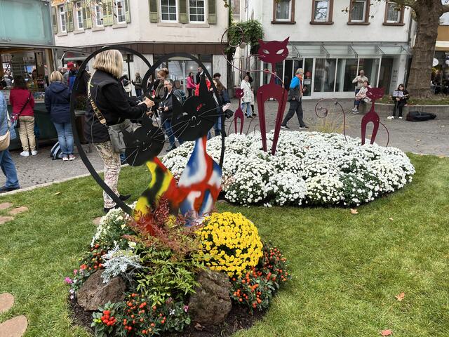 Die Doler Katze ist ganz auf deutsch-französische Freundschaft eingestimmt. | Foto: gro