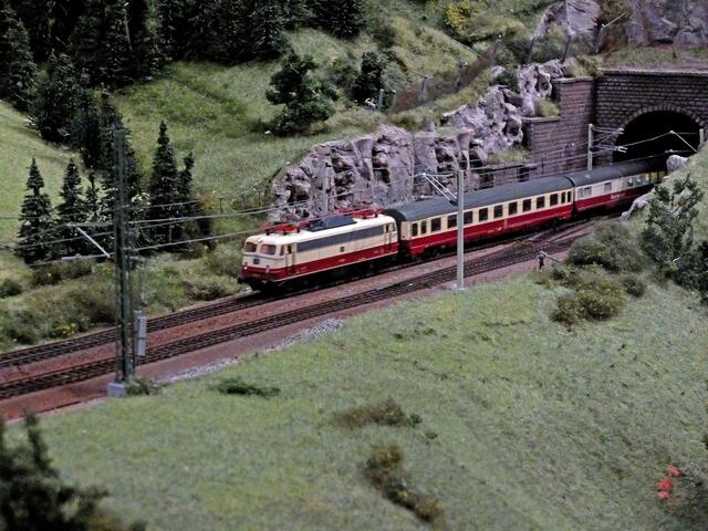 Transeuropa Express auf der Schwarzwaldbahn. Was es nicht alles so auf Modellbahnen gibt! | Foto: Alfred Schramm