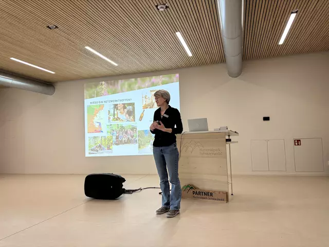 Die stellvertretende Nationalparkleiterin Britta Böhr beim Netzwerktreffen | Foto: Natalie Schacht/Nationalpark Schwarzwald
