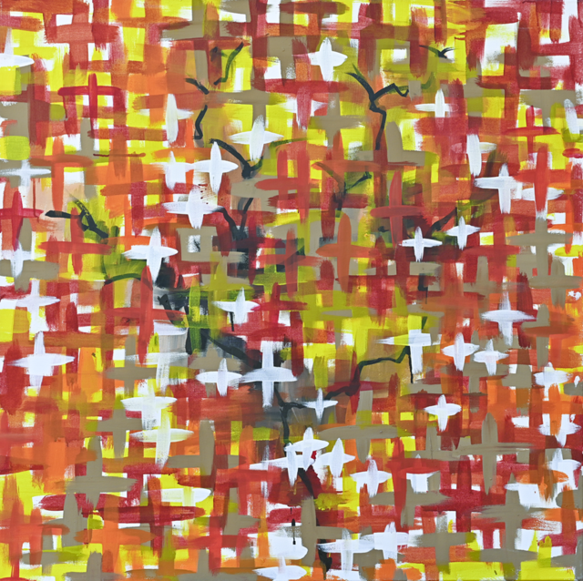 Das Kunstwerk „Kreuze (Chaos)“ stammt von Armin A. Pangerl. | Foto: Endrik Baublies