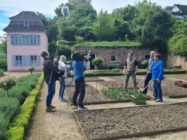 Auch im Prinzengarten war das SWR-Team unterwegs. | Foto: Stadt Ettenheim