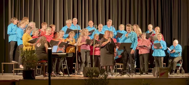 Abschlusschor "Chor für Alle"; Frauenchor Querbach und Soloeinlagen von Dirigentin Sonja Große und Vorsitzendem Markus Heizmann | Foto: (c) Gerhard Große