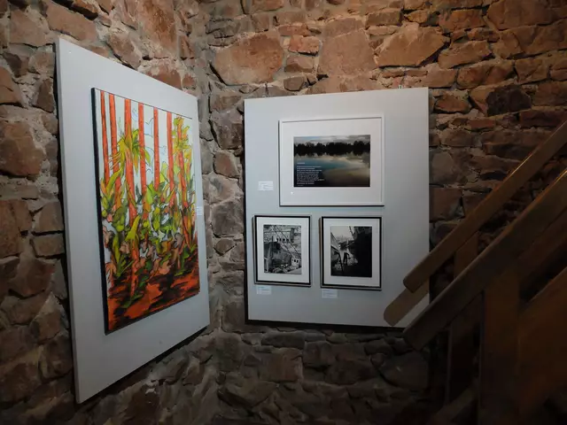 Fotos und Gemälde von fünf Künstlerinnen kann man in den Stockwerken des Turmes besichtigen. | Foto: Alfred Schramm