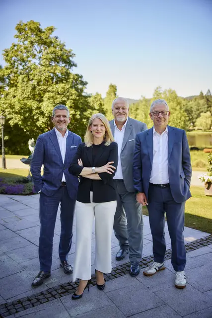 (V. l. n. r.) Das neue wvib-Präsidium: wvib-Präsident Bert Sutter (Sutter Medizintechnik GmbH), Denise Lauer (Normbau GmbH), Matthias Altendorf (Endress+Hauser AG) und wvib-Hauptgeschäftsführer Dr. Christoph Münzer. | Foto: wvib Schwarzwald AG