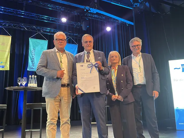Eberhard Liebherr (v. l.), Roland Mack, Brigitta Schrempp und Dieter Salomon | Foto: gro