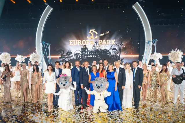 Die Inhaberfamilie Mack zum Finale der 50 Jahre Gala | Foto: Europa-Park
