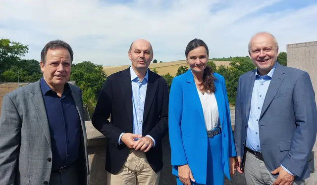 Der alte und neue Vorstand der Rektorenkonferenz der HAW in Baden-Württemberg (von links): Ulrich Jautz, Stephan Trahasch (Vorsitzender), Katja Rade und Harald Riegel. | Foto: Kim Böhme