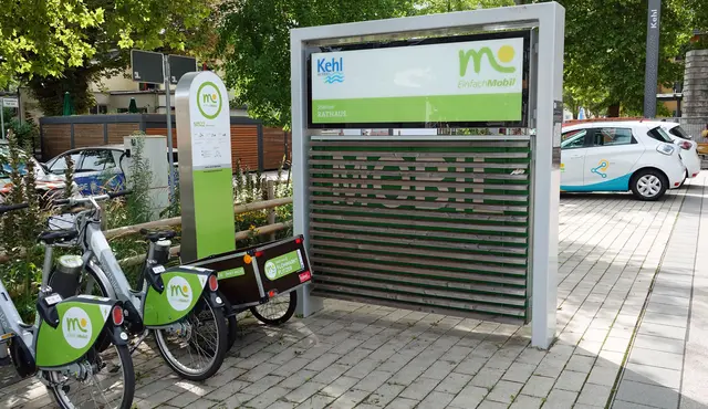 Die Mobilitätsstation hinter dem Rathaus zählt zu den meistgenutzten in Kehl. | Foto: Stadt Kehl