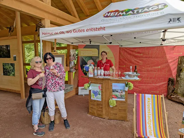 Interessierte Gäste kamen an den Stand der Heimattage-Ausrichterstadt Oberkirch im Rahmen des Auftritts des Nationalparks Schwarzwald auf der Gartenschau „Tal X“ in Freudenstadt und Baiersbronn.  | Foto: Stadt Oberkirch