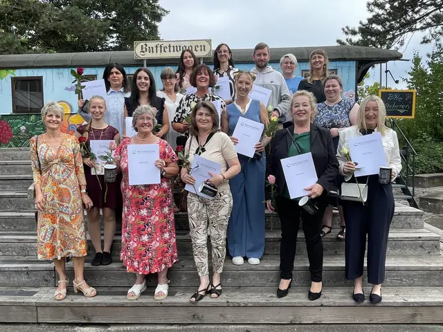 Die Klasse BFSAID mit Sabine Müller und Bettina Friedrich
