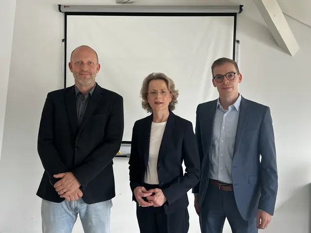 Von links: Dr. Matthias Eckelt, Vorsitzender Richter am Landgericht Offenburg, Präsidentin Gertrud Siegfried und Matthias Bäurle, Richter sowie Pressesprecher | Foto: Lea Wölfle
