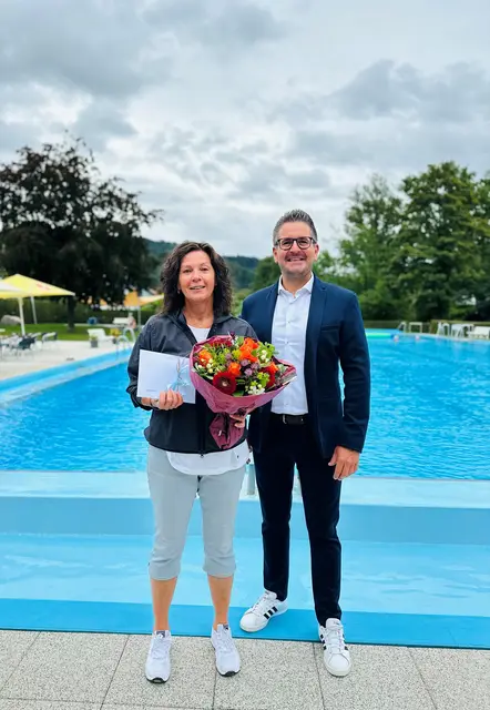 Andrea Braxmeier und Bürgermeister Stefan Hattenbach | Foto: Gemeinde Kappelrodeck/Jasmin Liebich