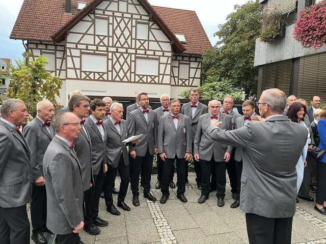 Der Männergesangverein "Liederkranz" Kappelrodeck umrahmte die Wahlparty mit seiner Chormusik. | Foto: mak