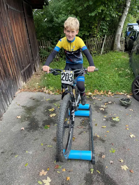 Mats Keller beim Warmfahren
