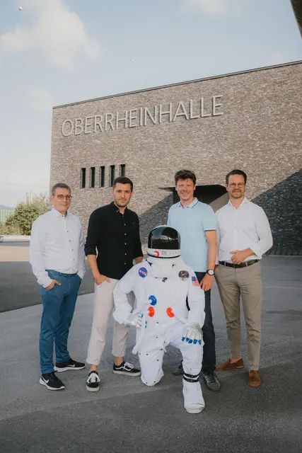 Frank Thieme, Messe Offenburg, Initiator David Ghassemi, Florian Appel, Black Forest Innovation, und Oberbürgermeister Marco Steffens freuen sich auf die Veranstaltung. | Foto: BLACKFORESTSPACE