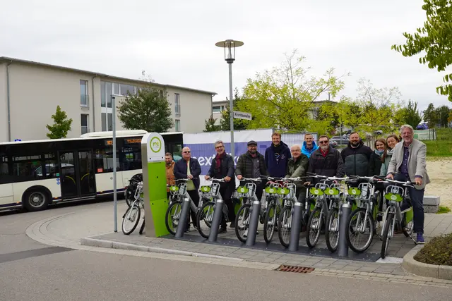 Eröffnung der Mobilitätsstation „Kirschbaumplatz“ im Lahrer Neubaugebiet Hosenmatten II | Foto: Stadt Lahr