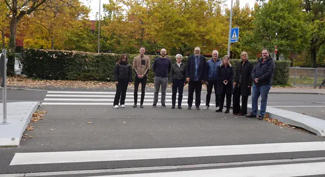 Mittelinsel und Fußgängerüberweg erleichtern zukünftig das Überqueren der Otto-Hahn-Straße in Lahr. | Foto: Stadt Lahr