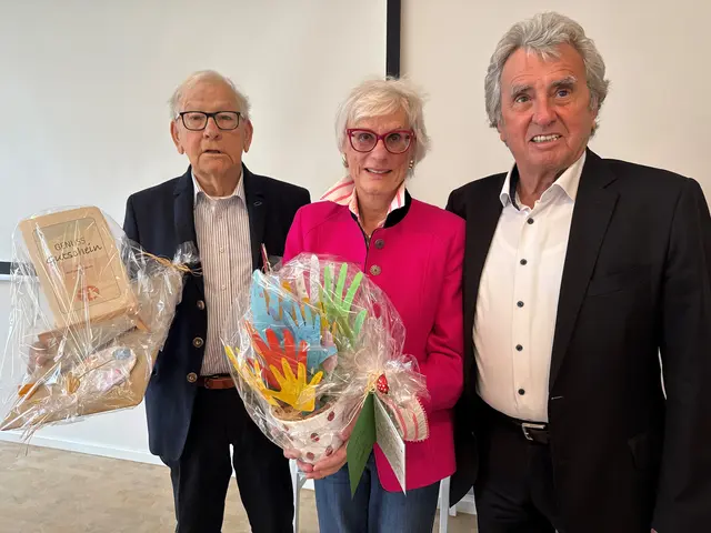 Wolfgang L. Obleser (links) mit Ehefrau Susanne und Werner Kimmig | Foto: Isabel Obleser