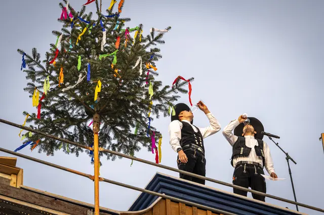 Mit einem traditionellen Zimmermannsspruch wurde das Richtfest gefeiert. | Foto: Europa-Park
