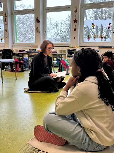 Die Schüler hörten Sandra Boser gespannt zu. | Foto: Wahlkreisbüro Sandra Boser MdL