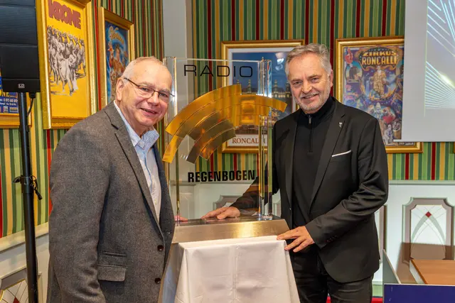 Andreas Ksionsek, Eventleiter von RADIO REGENBOGEN und Show-Regisseur und Engelbert Gabriel, Geschäftsleitung Europa-Park  freuen sich auf das Event.

 | Foto: Europa-Park