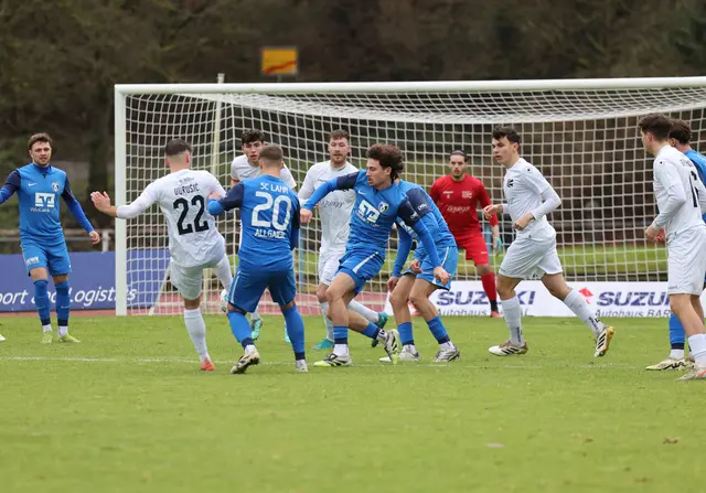 Dennis Häußermann (l.) und Pedro Allgaier trafen für den SC Lahr zum 1:0 und 2:0 und ebneten den Weg zum Heimsieg. | Foto: Foto: Fissler