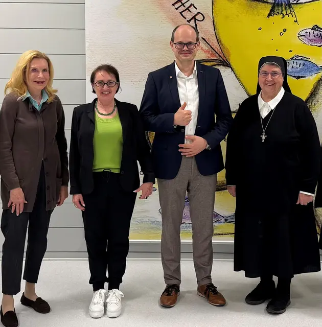 Der Vorstand des Fördervereins "Konzerte in Gengenbacher Kirchen": Schriftführerin Ines Kienlechner (v. l.), zweite Vorsitzende Marlene Lienhard-Kruß, erster Vorsitzender Sebastian Lebek und Beisitzerin Schwester Ulrike Müller | Foto: Förderverein "Konzerte in Gengenbacher Firmen"